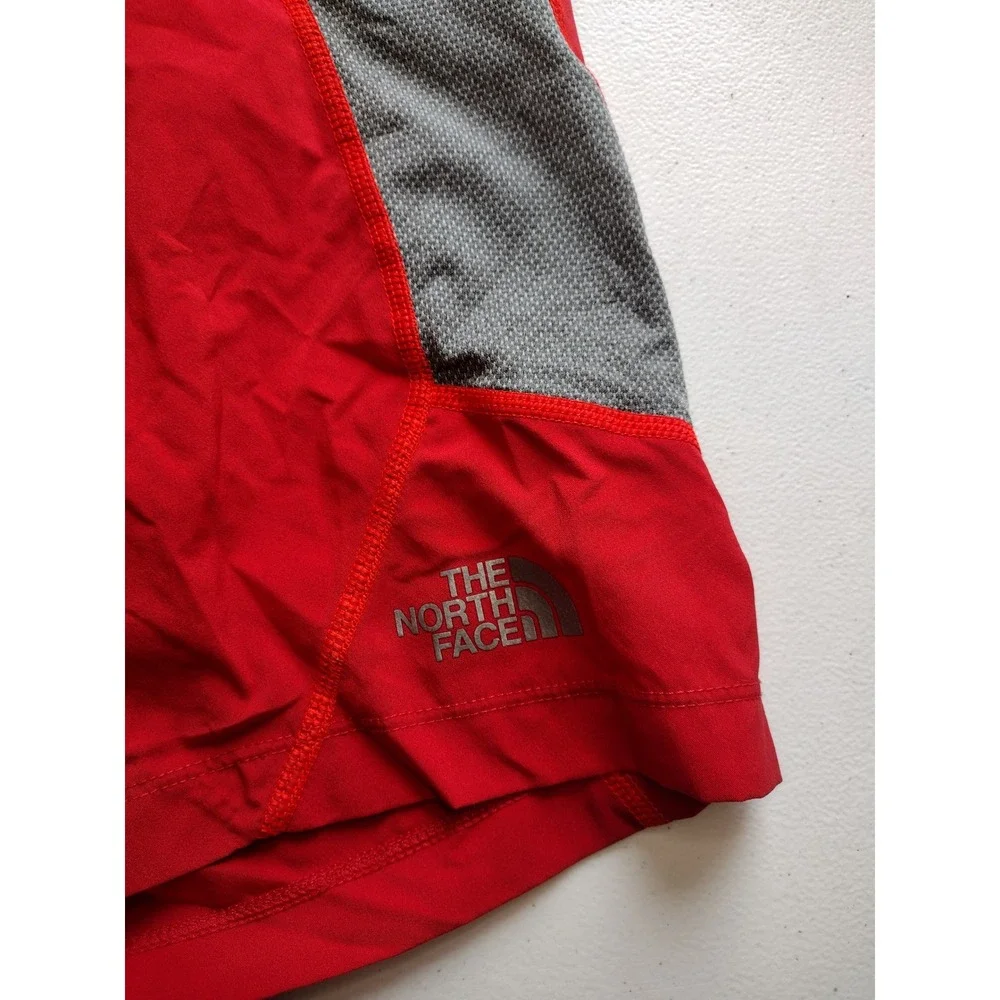 The North Face Mens FlashDry Athletic‎ Training Shorts Red Grey Size Medium
